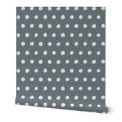 Textured Polka Dots on Grey