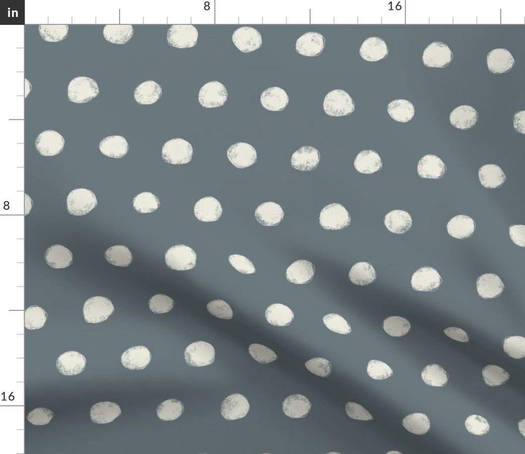 Textured Polka Dots on Grey