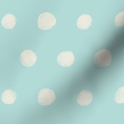 Textured Polka Dots on light teal