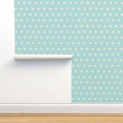 Textured Polka Dots on light teal