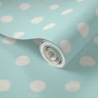 Textured Polka Dots on light teal