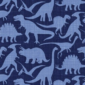 Dinosaurs- Textured - Dark navy