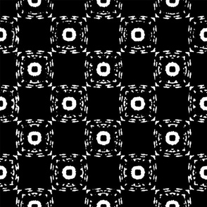 Black White Modern Checkerboard