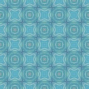 Teal Turquoise Circles and Squares small