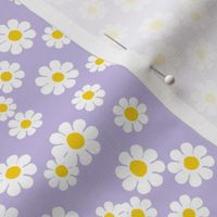 Vintage flower power 90s flowers fabric  -Lavender