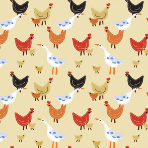 Quilted Hens, Vintage Chickens, Ducks and Chicks