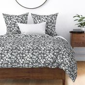 Large Scale - Isabella floral - grey