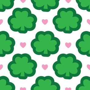 shamrock pink hearts halfdrop large