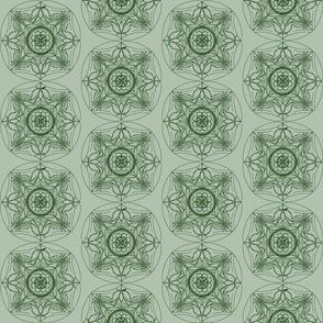 Small Green on green mandala design
