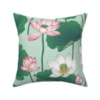 Lotus Flowers - Large - Light Green