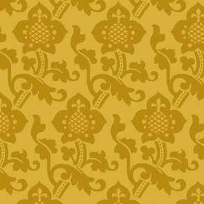 Medieval/Renaissance floral, gold