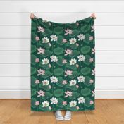 Lotus Flowers - Large - Dark Green