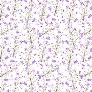 Wild tenderness - hand drawn watercolor backyard flowers pattern design