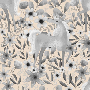 Pastel Unicorn and Flowers 2021 Color Trend Fabric and Wallpaper Kids and Woman Fashion