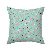 Flamingos_pattern_mint