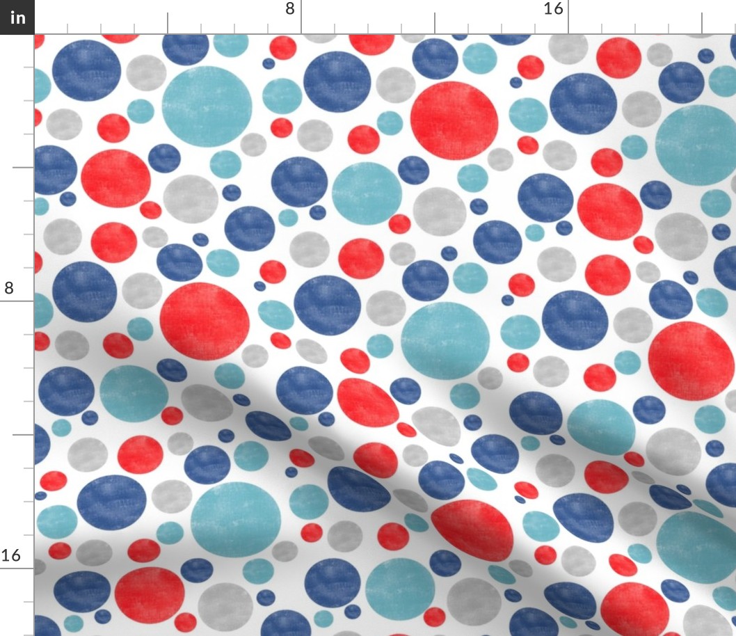 Going with the Flow Nautical Dolphin Polkadots - Large Scale