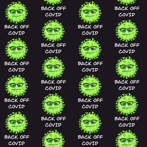 Back off COVID Fluffyvirus black