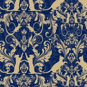 cat damask1_blue and gold-01