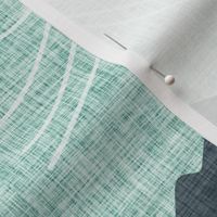 20"x20" seamlessly repeating layered mountains: olive x, summit, green olive, 165-8 x, blue pine, teal no. 2, 174-15 x, 174-15