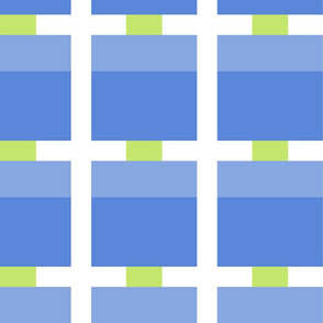 Color-block Grid in Periwinkle Lime