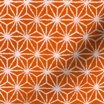 Burnt Orange Shibori Hoshi - Star (reversed) 18”