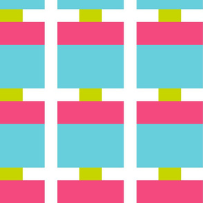 Color-block Grid in Watermelon Aqua