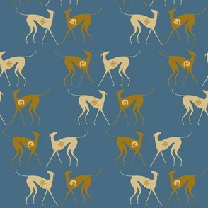 egyptian greyhounds, blue