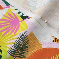 Small Tropical Summer Palm Leaves Abstract