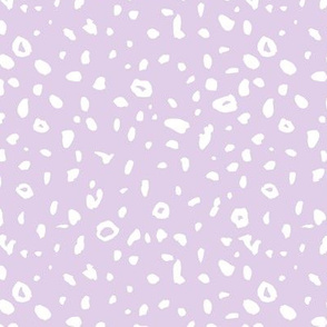 Wild animal spots little leopard and cheetah confetti minimalist nursery lilac purple white