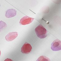 Coral and amethyst watercolor spots - brush stroke painted stains for modern home decor nursery bedding a134-2