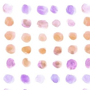 Marigold and amethyst watercolor spots - brush stroke painted stains for modern home decor nursery bedding a134-3