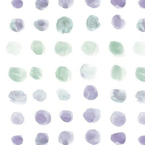 Pastel watercolor spots - lilac and green brush stroke painted stains for modern home decor nursery bedding a134