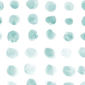 Mint watercolor spots - brush stroke painted stains for modern home decor nursery bedding a134-12