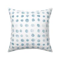 Denim blue watercolor spots - brush stroke painted stains for modern home decor nursery bedding a134-13