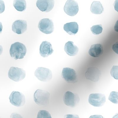 Denim blue watercolor spots - brush stroke painted stains for modern home decor nursery bedding a134-13