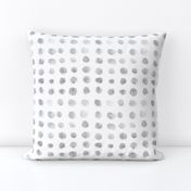 Platinum grey watercolor spots - brush stroke painted stains for modern home decor nursery bedding a134-15