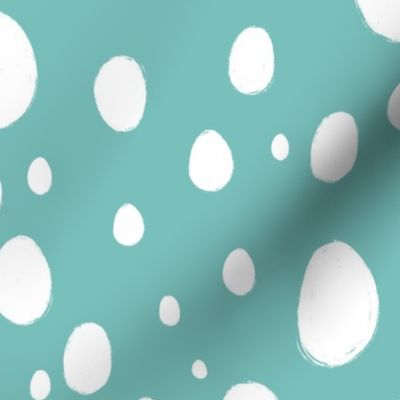 Easter Eggs on teal