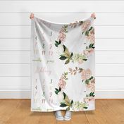 54"x36" Blush Spring Dew Milestone Blanket - personalized