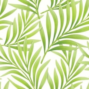 Green tropical leaves design