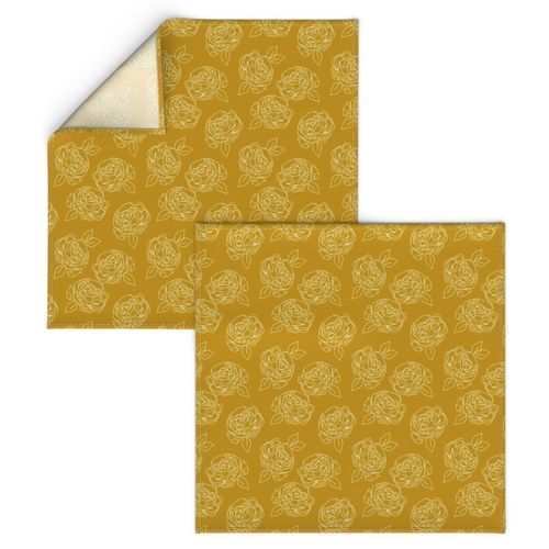 Minimalist roses in mustard 6”