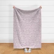 Rococo Damask Pink- Lilac- Medium- Romantic Home Decor- Linen Texture Wallpaper