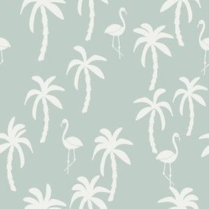 palm tree flamingo milky green sfx6205