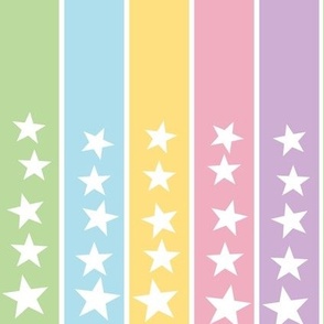Rainbows Stripes and Stars 12”