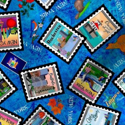 New York Tossed Postage Stamps