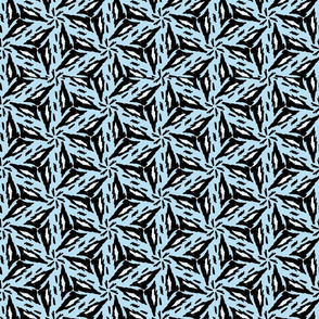 353G_Turquoise & Black Starburst_18x13