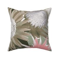 Soft Muted Protea - Large Scale