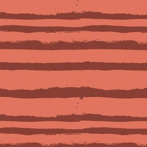 Expressive stripes - brown terracotta