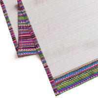 Caribbean Tribal-Horizontal, Red/Fuscia