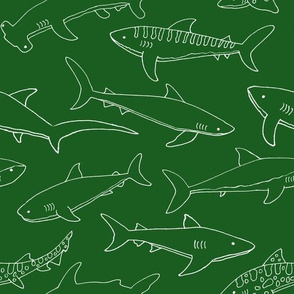 Types of Sharks - Dark Green