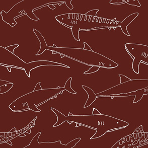 Types of Sharks - Maroon